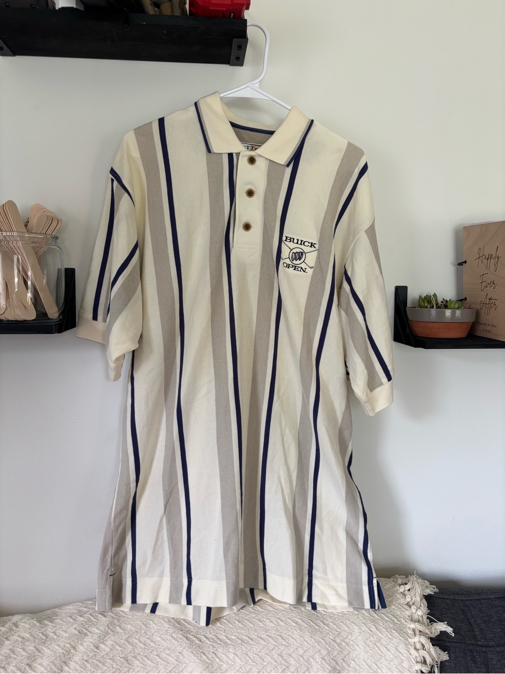Cutter & Buck Buick Open Striped Golf Polo Men’s L